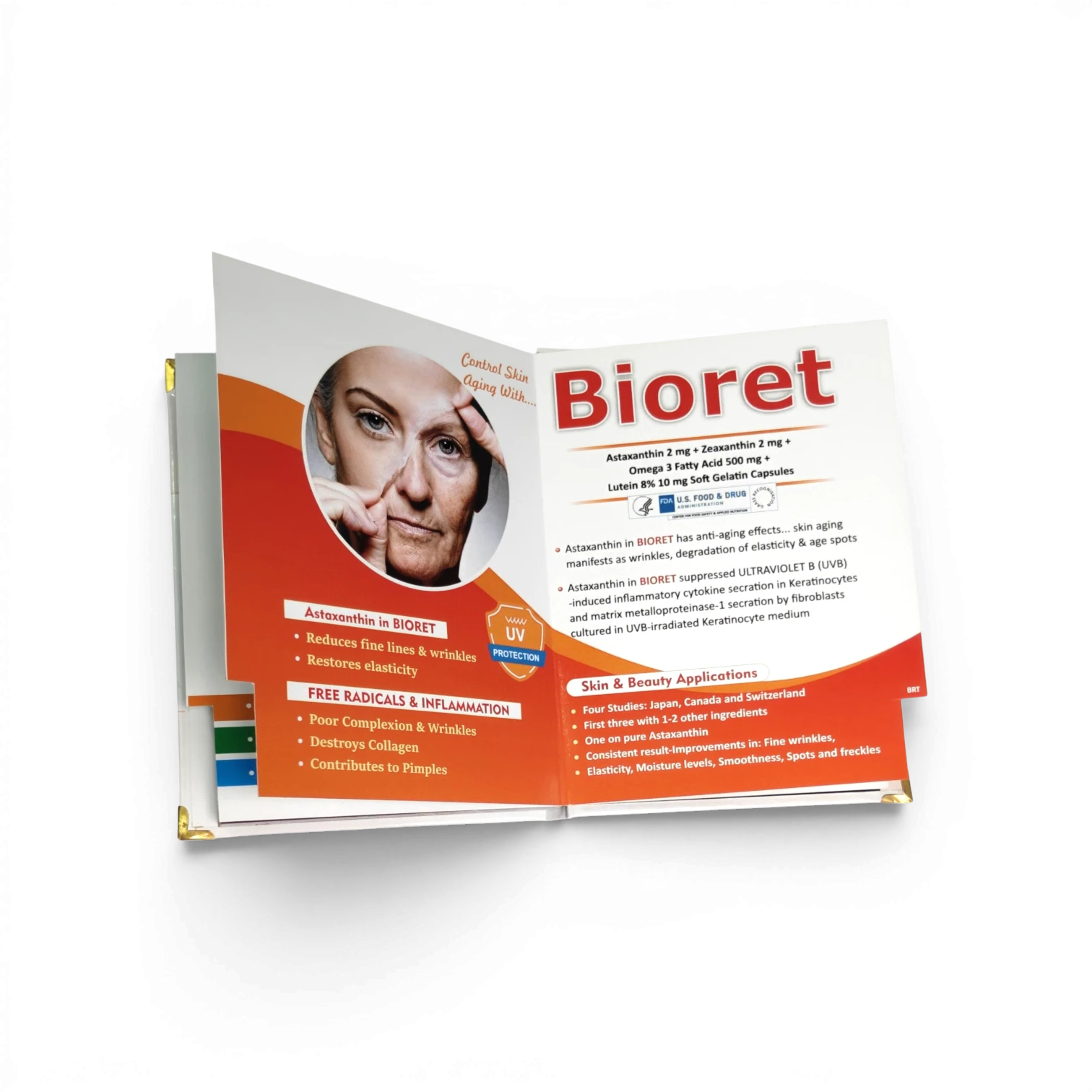Hardbound pharma visual aid sample with premium printed cover, designed and bound by RX Design Hub