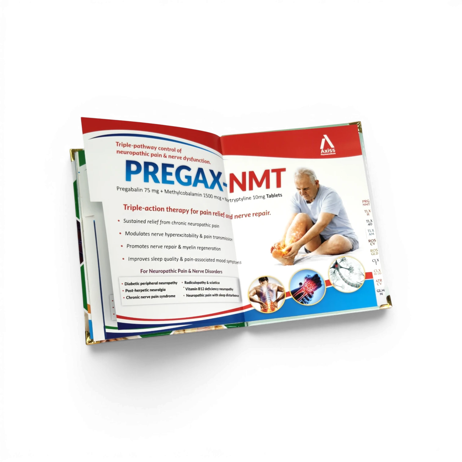 Visual aid design sample for pharma product launch campaign