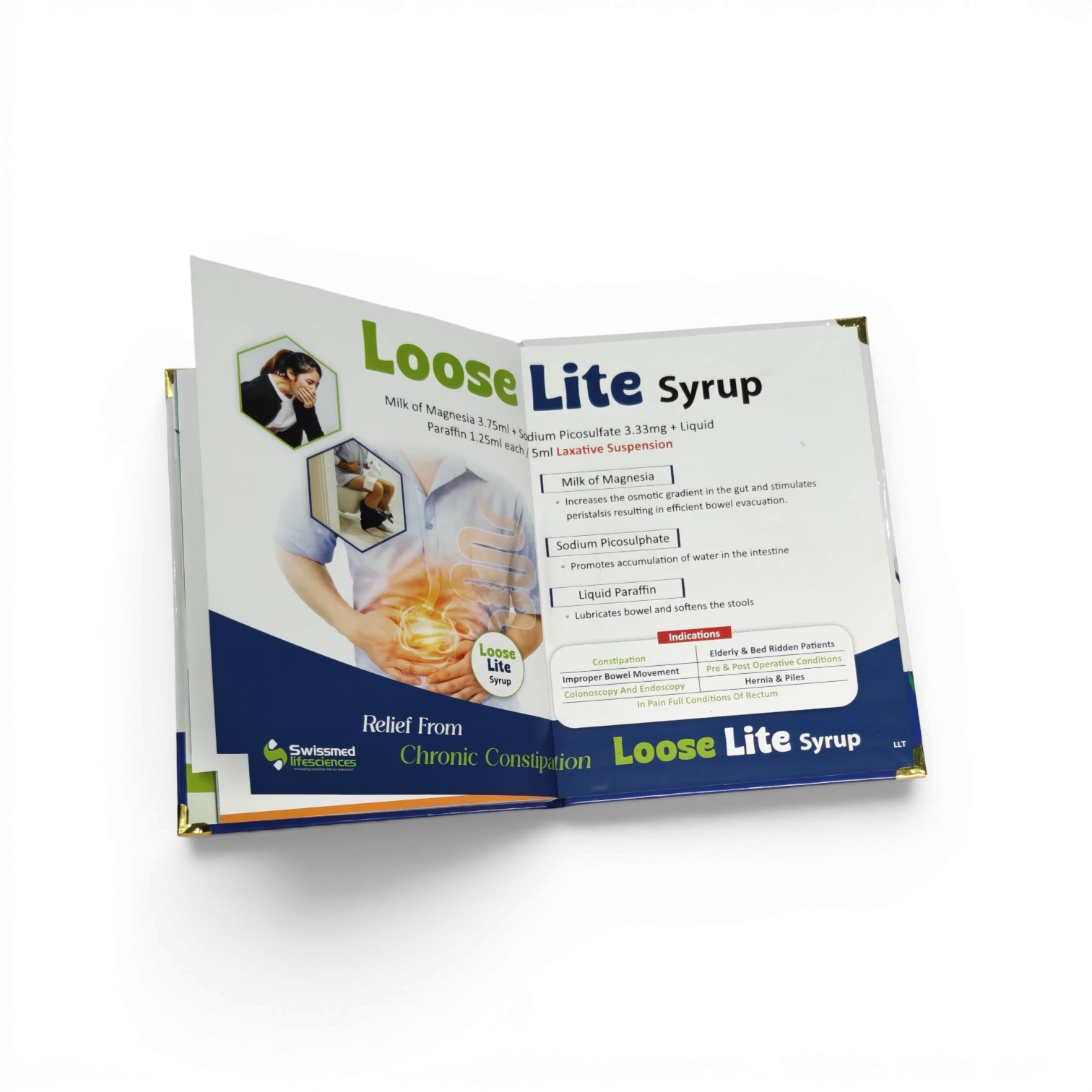 Pharmaceutical company visual aid sample with professional detailing design