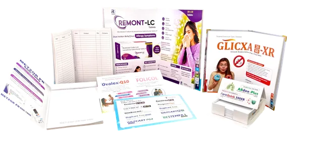 Visual aids, prescription pads and reminder cards